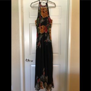 SHEIN Black Floral Dress
